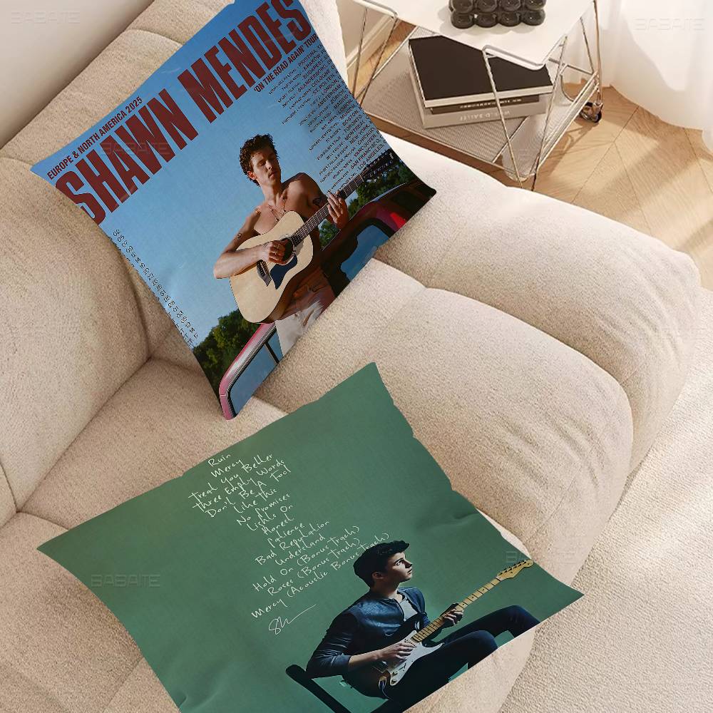 S-Shawn Mendes SINGER Kuddfodral Design Kuddfodral Dekor Högtidsdekorati