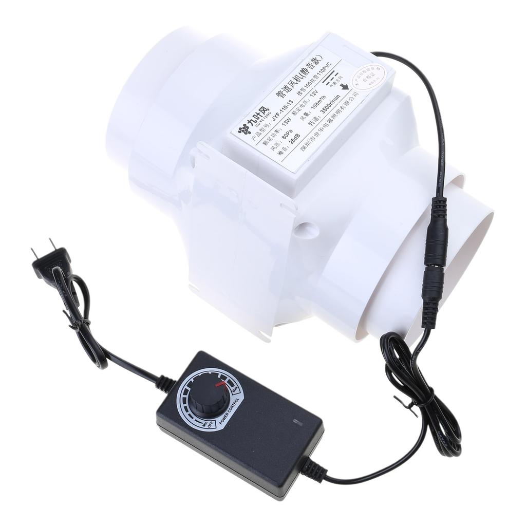 Ansaug-Rauchabsauger Gebläse 13W Kanalventilator Geschwindigkeitsregulierbar Luftabsauger Abluftventilation für Zuhause Badezimmer Küche