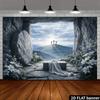 2D Flat Surface 1-piece Religious Empty Tomb Background Cloth Suitable for Indoor and Outdoor Church Activities