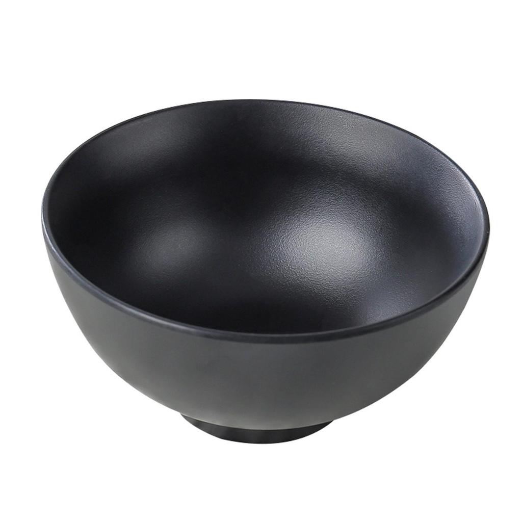 Black Matte Melamine Rice & Dipping Sauce Bowl for Restaurants, Hotels, Hot Pot, and Malatang.