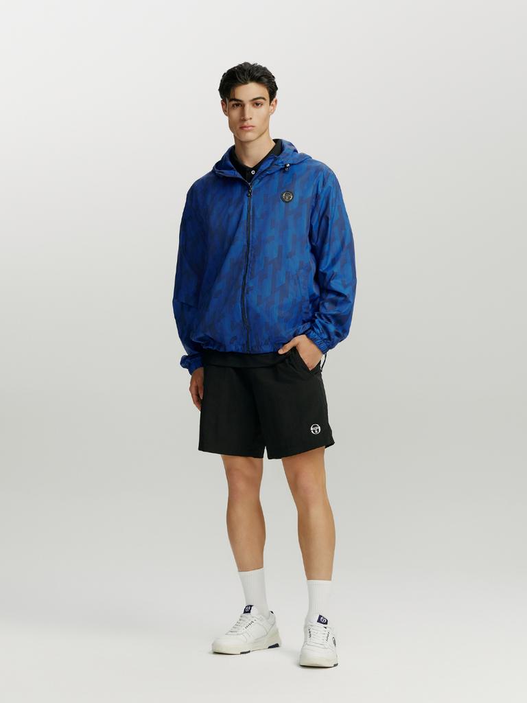 Sergio Tacchini M Resort Woven Geometric Pattern Jacket (Navy)