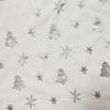 0.5m/1m Sequin Embroidered Snowflake Tree Artificial Rabbit Fur Fabric for Sewing Cushions Christmas Products Plush Craft Fabric