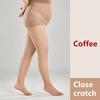 Freeauce Large Plus Size Stretchy Black Sexy Pantyhose High Waist Female Open Crotchless Stockings Tights For Oversize Women