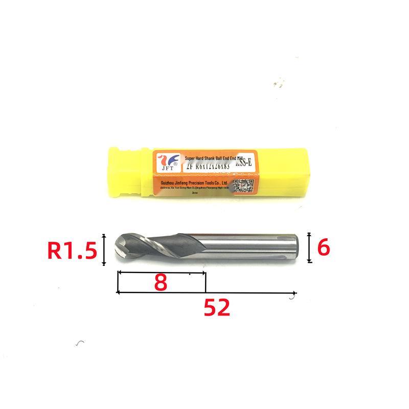Jinfeng Precision Ball Nose End Mill Set: Radii R1 - R12.5