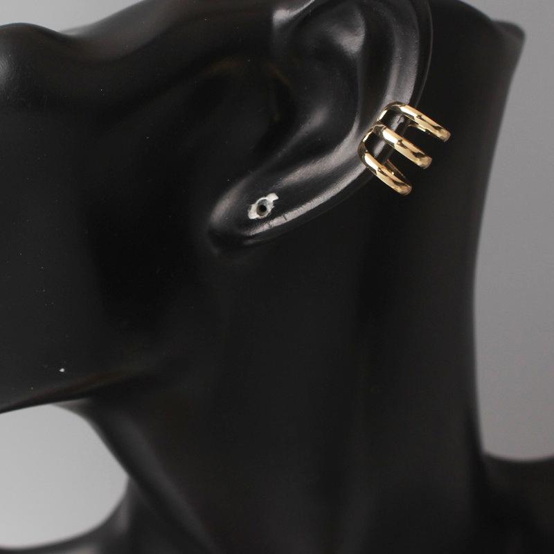 Gold Ear Cuff without Piercing Ear Clips for Women Simple Metal Clips On Punk Personality Clip Earrings Party Gift