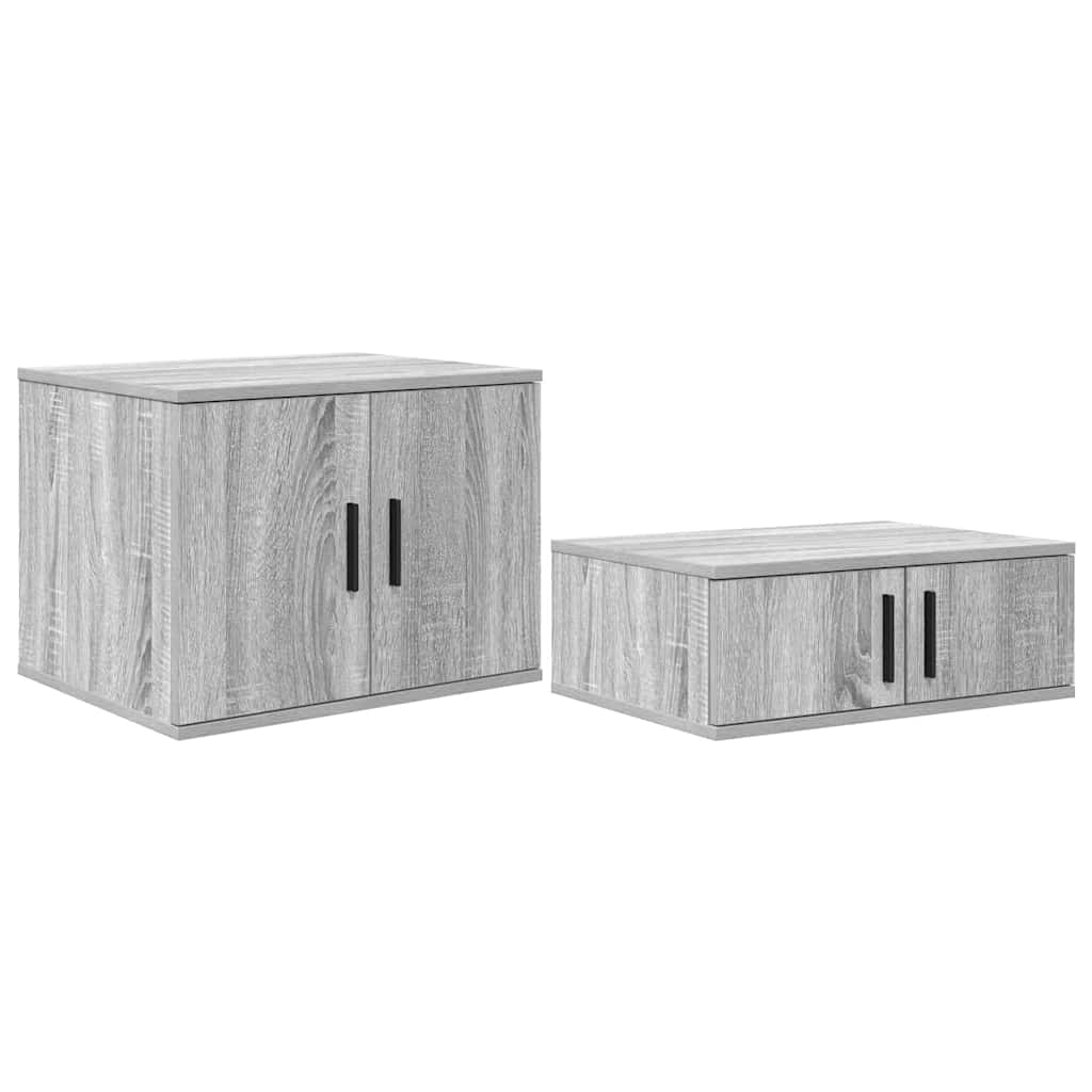 Storage Cabinet 2 pcs Grey Sonoma 108 x 41 x 40 cm