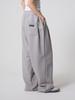 UNKNOWN PLANET [Fleece-Lined Version Added] Daily Double-Pleat Wide Sweatpants Gray