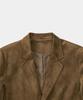 Excontainer Classic Button Suede Blazer (Khaki Brown)