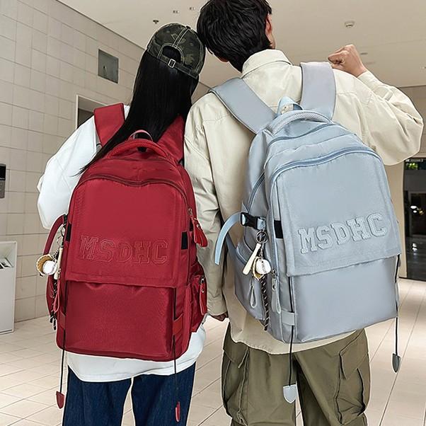 School bag high value letter style junior high school casual simple large capacity travel backpack