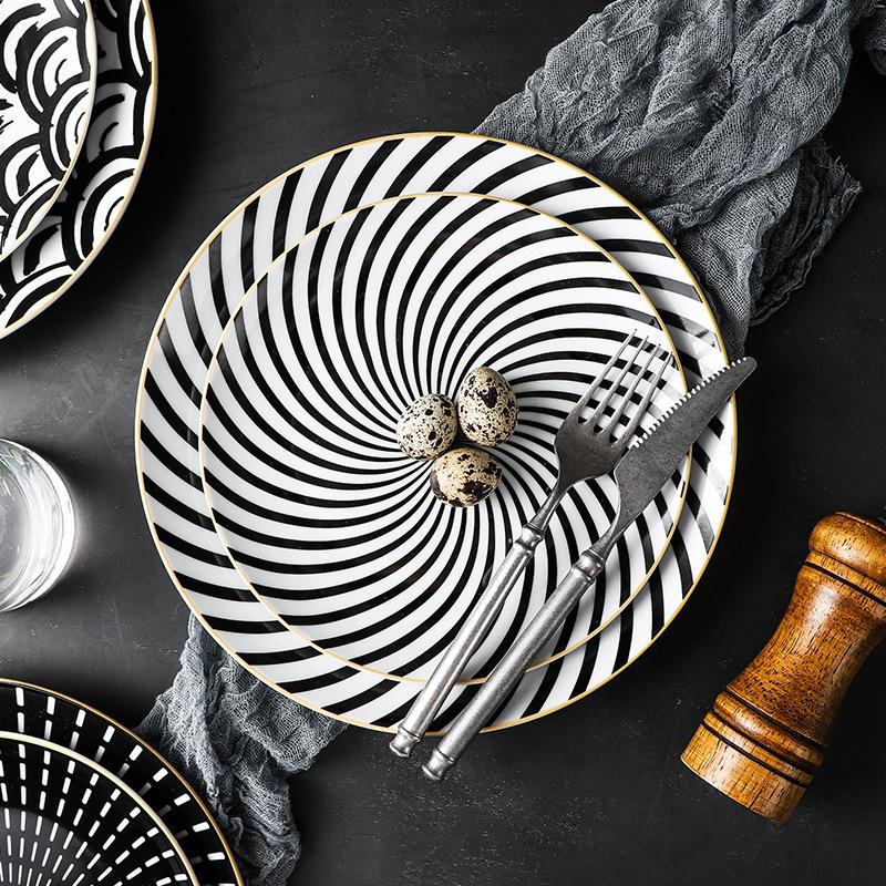 Nordic Ceramic Tableware, Simple And Creative Western Food Plate, Pasta Plate, Western Dessert Plate, Personalized Plate