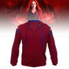 Felpa con zip Wanda Vision-Strega Scarlatta per Costume Cosplay Festa