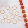 20pcs 6/8/10mm Round Frame Bead Ring Metal Spacer Bead Circle Cap for Jewelry Making DIY Beading Bracelet Necklace Accessories
