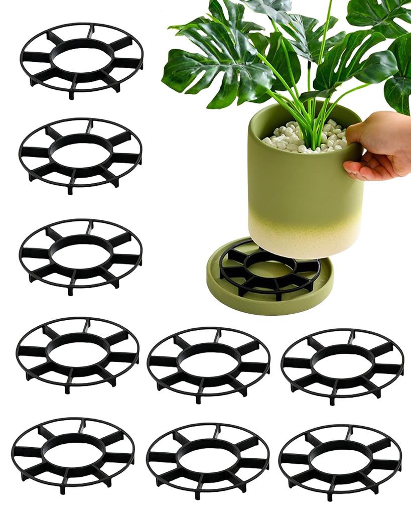 Yemax Plant Pot Houseplant Pot Bottom Net Raise Pads for 20cm Diameter Plant Plastic Plant Pot Plant Pot Multifunctional Bonsai Drainage Mesh Mat for
