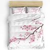Japanese Bedding Set For Bedroom Bed Home Branch Of A Flourishing Sakura Tree Flowers Cher Duvet Cover Quilt Cover Pillowcase
