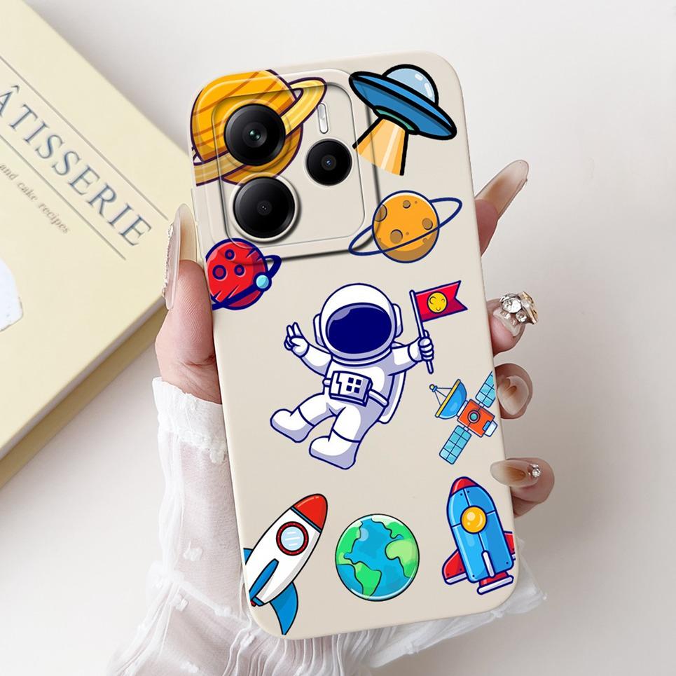 New Fashion Case For Xiaomi Redmi Note 14 14S 14 Pro Plus Phone Shell Flower Butterfly Luxury Girly Back Cover Soft Silicone