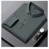 TrendHub Men's Long Sleeved POLO Shirt with Letter Printed Lapel Casual Top