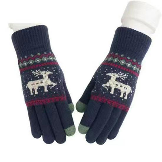 Korean Style Winter Touchscreen Knitted Gloves - Cute, Warm, Cold-Proof for Female Students & Cycling