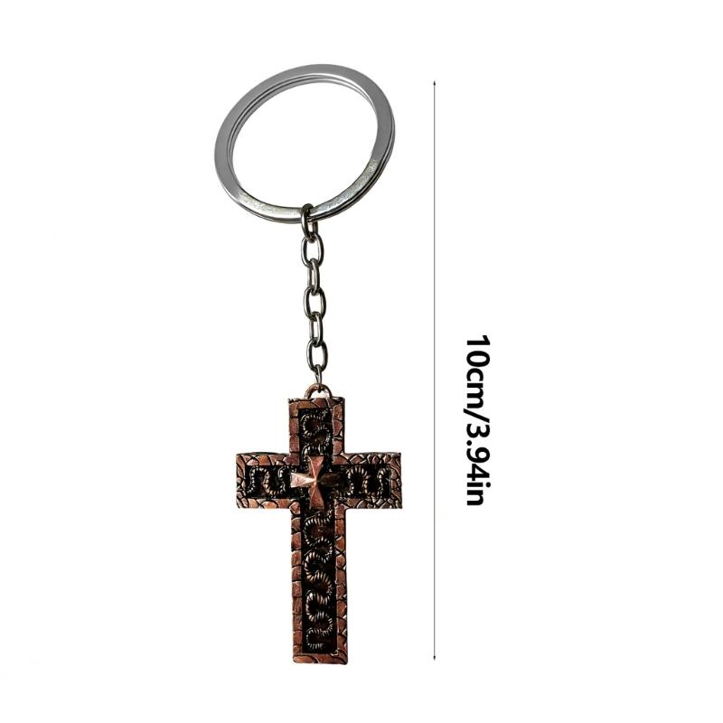 Artistic Crosses Key Holder With Hide Chamber For Small Items Keys Purses And More Strong Metal Materials