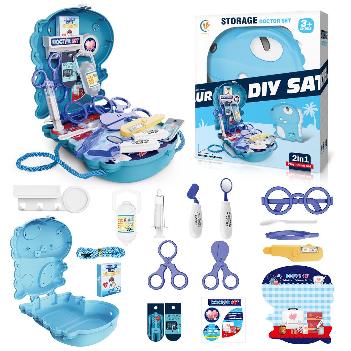 

Simulation Dinosaur Backpack Toy Children S Play House Kitchen Fast Food Dessert Set 2 In 1 Shoulder Messenger Bag