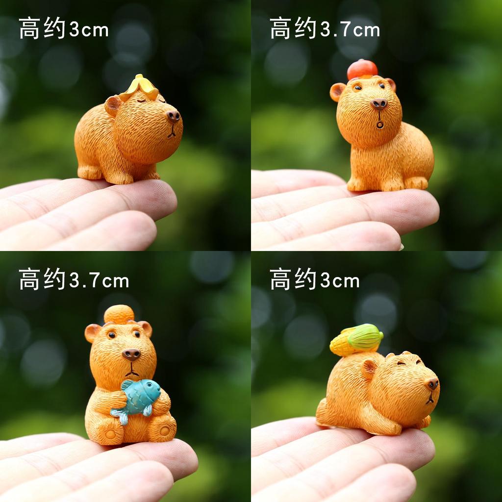 Capybara Resin Toy Figurine With Interactive Features For Visual Development And Parentchild Interaction