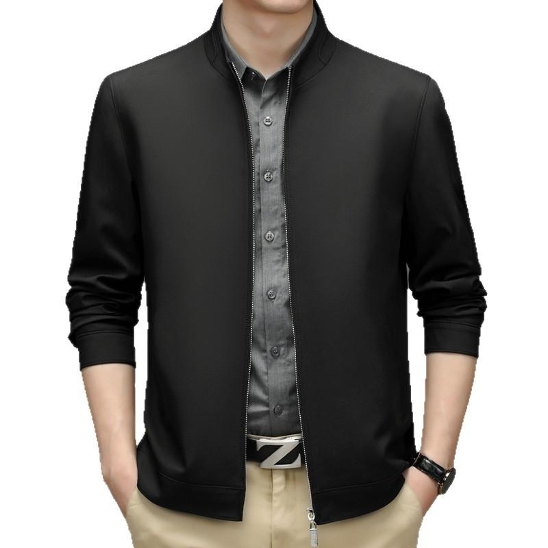 Clothes Men's Jacket Spring and Autumn New Stand-up Collar Jacket Young Casual Trench Coat Inner Wear