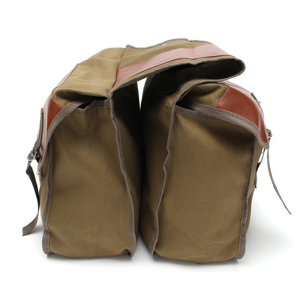 Universal Motorcycle Cycling Canvas Side Saddlebag Back Pack for Motorbike 2 Colors