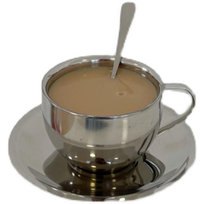 Tazza da Caffè Termica in Acciaio Inossidabile, Tazza da Tè Pomeridiano Britannica, Cucchiaino da Piatto, Tazza d'Acqua per la Casa, Stile Ins, Stile Minimalista, 3