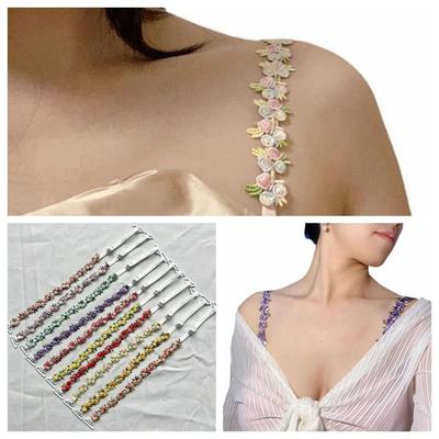 Lace Floral Bra Straps Polyester Bra Straps Replacement Creative Gift Floral Shoulder Belts