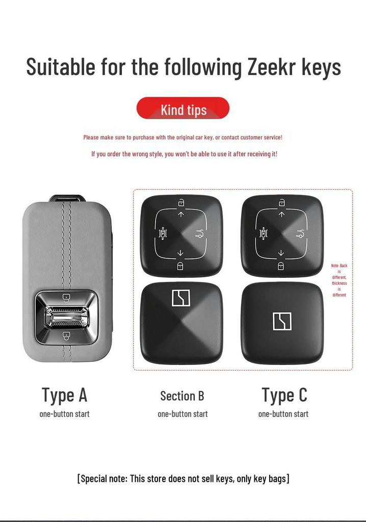 Zeekr 9X Key Cover: Refreshed Dedicated Metal Protective Shell with 007GT Buckle