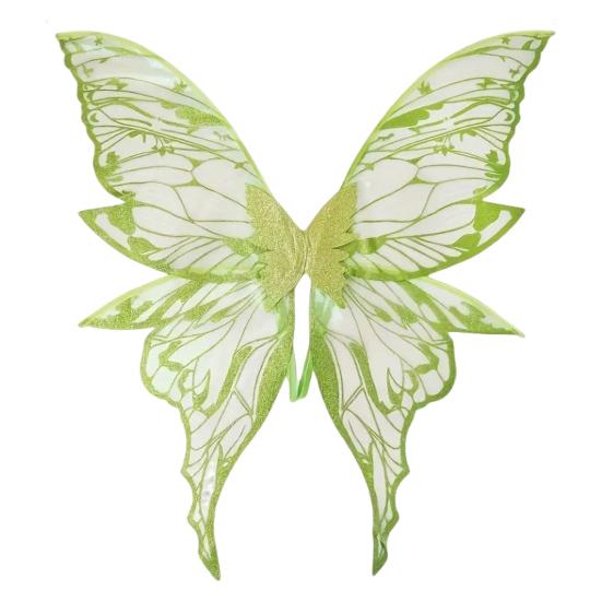 Yousheng Fairy Wing for Girls Women Organza Angel Wings Halloween Butterfly Cosplay Costume for Cosplay Party Accessory
