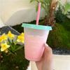 Girly Heart Large Capacity Straw Cup for Summer - Portable for Home, Travel, Milk Tea, Cold Drinks, Water, On-the-Go Use