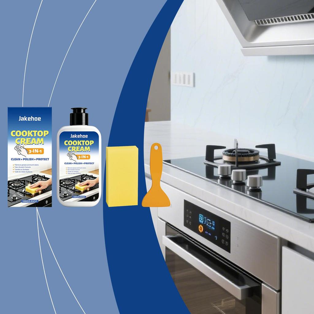 Kitchen Stove Cleaner | Fast-Acting Formula Removes Grease & Food Residue for Daily Home Use