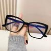 Trendy Large Frame Anti Blue Light GlassesLuxury Cat Eye Filter Lens Eyeglasses Square Frame Glasses for For Ladies