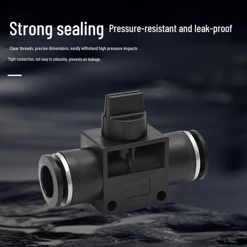 Pneumatic Air Hose Quick Connector with Bleed Valve Switch (HVFF-4/6/8/10/12mm) - White