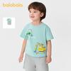 Balabala Children's Clothing Boys' Short Sleeved Set Children's Two-piece Set Baby Clothes 2025 New Summer Outfit Color Blocking Trend