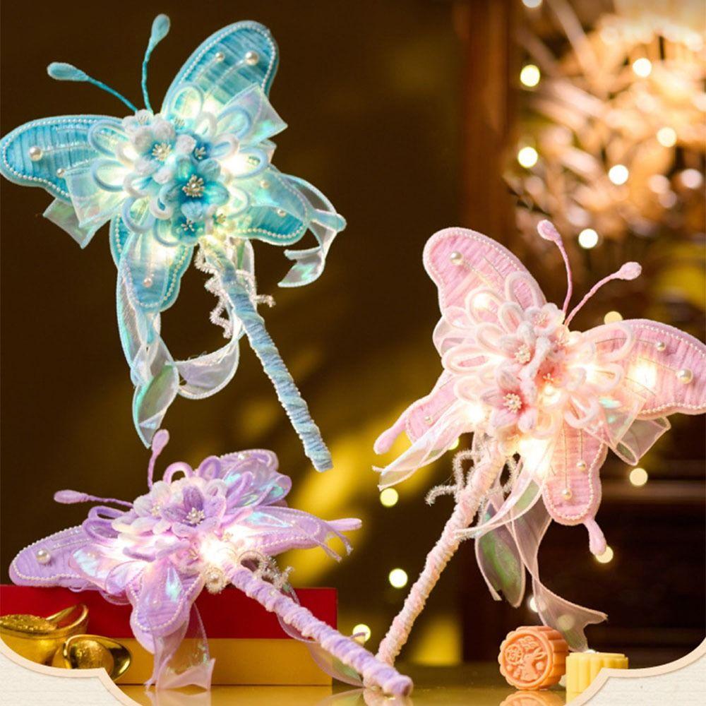 Iron Wire Strip Stick Butterfly-shaped Lantern DIY Kit Mid-Autumn Festival Lantern Hanfu Props