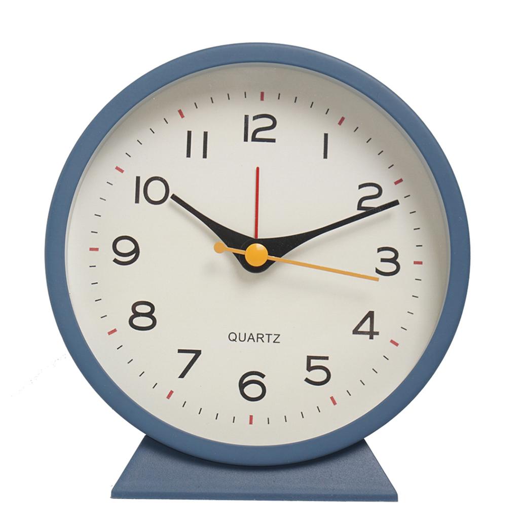 1pc simple métal petit réveil créatif horloge de chevet de bureau silencieuse horloge étudiante