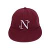 Net Social Club N LOGO FLAT VISOR CAP (BURGUNDY)