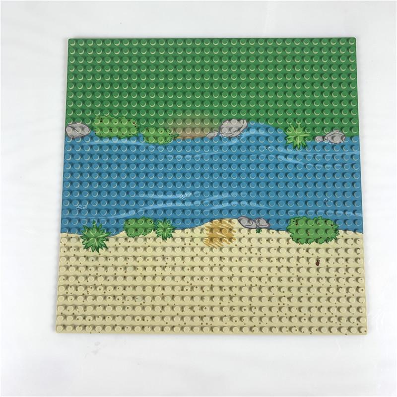 1pc 32x32 Traditional Blocks Parts Base Plate Construction Bricks Jungle Forest Ocean Base Board Accessories Christmas Gift Idea Playthings ideal for