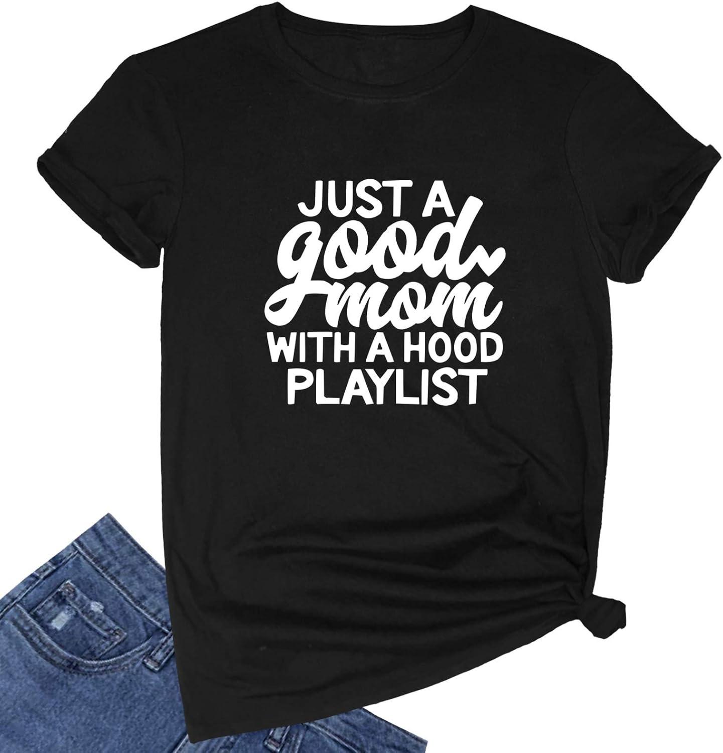 YITAN Women Cute Funny Graphic Summer Tee Cotton Short Sleeve Crewneck T Shirts S