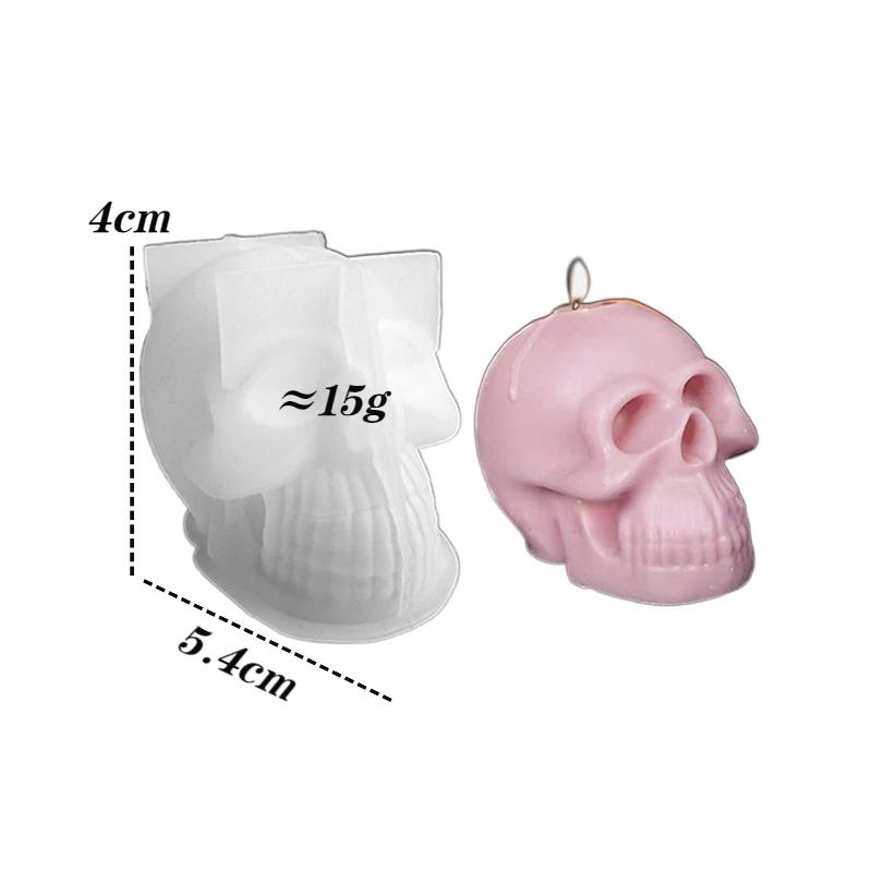 Halloween Snake Skull Candle Silicone Molds 3D Skull Snake Shape Crafts Gypsum Resin Decoration Art Mold 2025 Halloween Gift