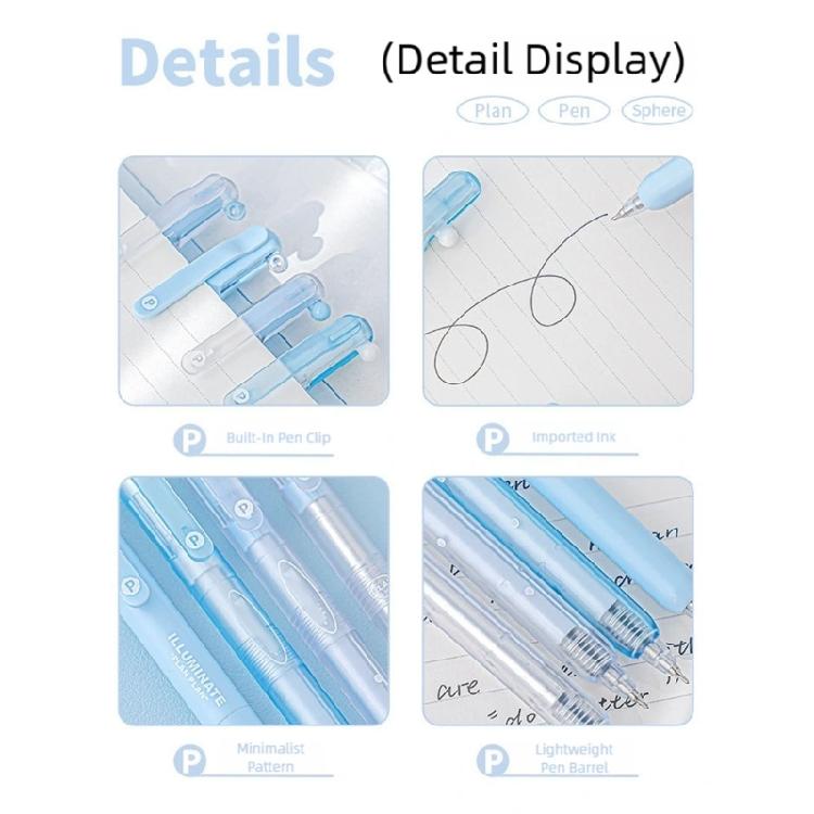 4Pcs Plastic Retractable Gel Pen 0.5MM Fine Point Gel Inks Pen Quick Dry Black Inks for Daily Journaling Note Taking