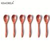 1/2/6PCS Wooden Tea Spoon Long Coffee Spoons Small Teaspoon Set Wood Honey Dessert Spoon Coffee Drink Stirrer Teaspoon Tableware