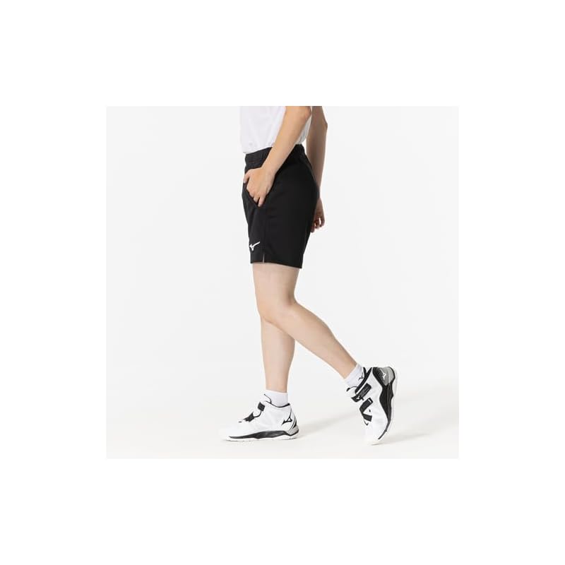Volleyball wear, half shorts, knit material, inseam 16cm (size L), V2MBB212, women's, black, XL