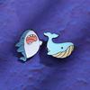 Ocean Animals Enamel Pins Custom Whale Shark Otter Pufferfish Axolotl Sea Lion Brooch Lapel Badges Jewelry Gift for Kids Friends