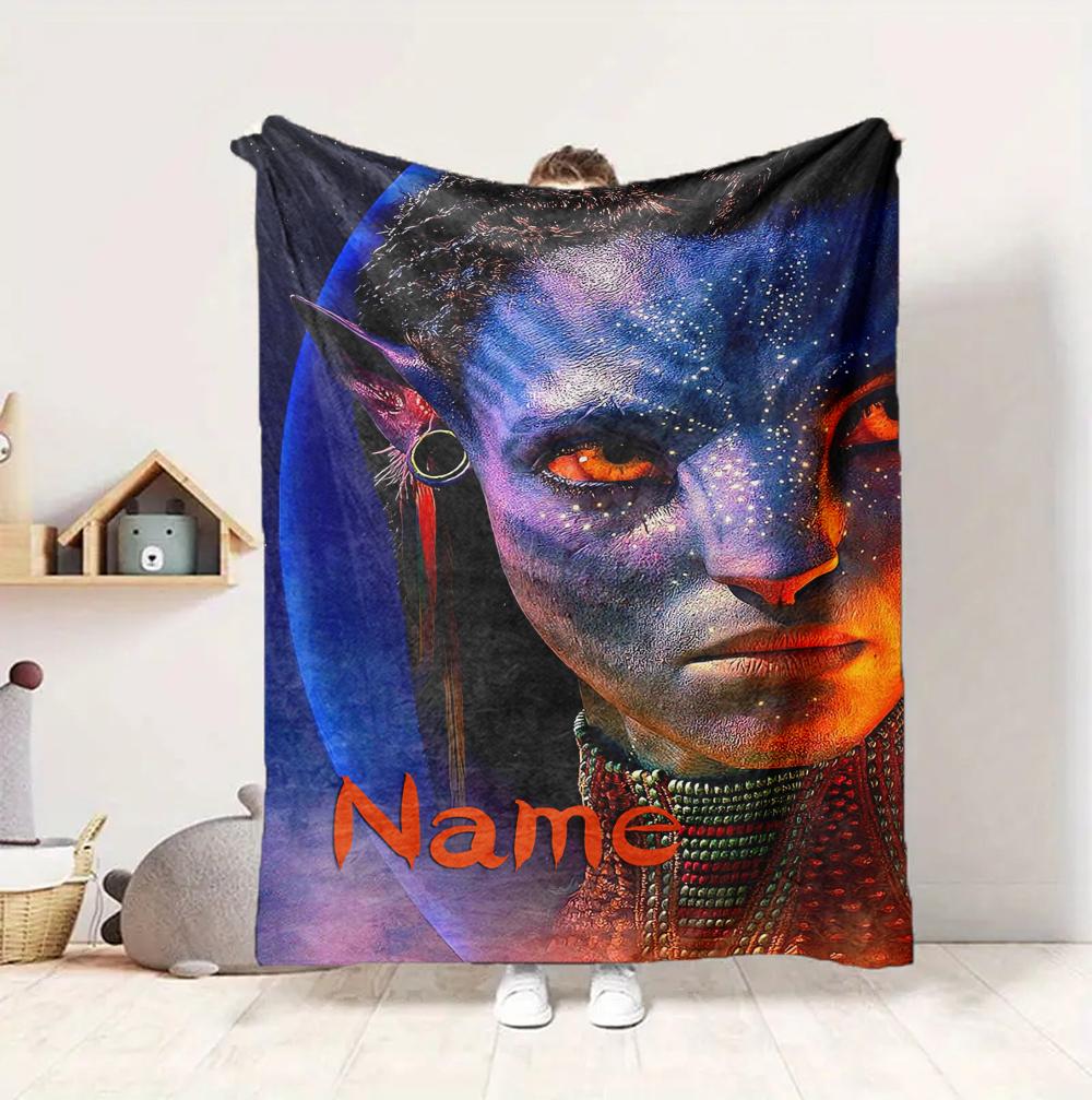 Benutzerdefinierter Name Avatar Welt Flanell Decke Überwurf Weich Warm Sofa Bett Dekor Einzigartiges Geschenk
