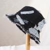 Japanese Denim Bucket Hat Beggar Style Sun Protection Basin Cap Fashion Retro Fisherman Hat  Women