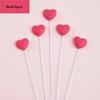 5pcs Birthday 3D Red Heart Cake Toppers Pink Heart Love Cake Decor Happy Birthday Anniversary Wedding Cupcake DIY Decoration