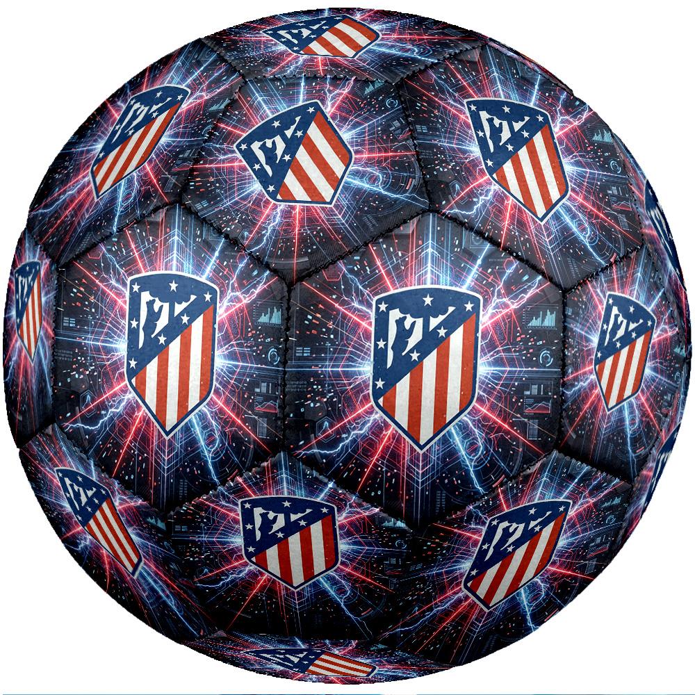 Atletico Madrid Theme Soccer Ball Size 5 Soccer Ball Soft Touch Professional Training Football for Outdoor Sports