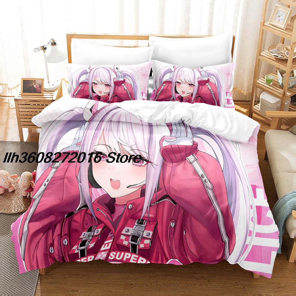 Comforter Kawaii Nikke Bedding Set Single Twin Full Queen King Size Bed Set Aldult Kid Bedroom Three-Piece Suits 3D Anime Bed Sheet S
